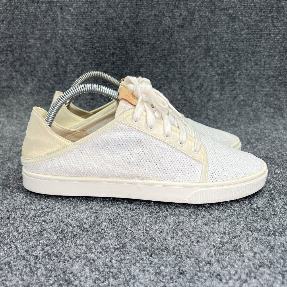 OluKia Pehuea Li Sneakers Womens 9 White Lightweight Convertible Lace Beach Shoe